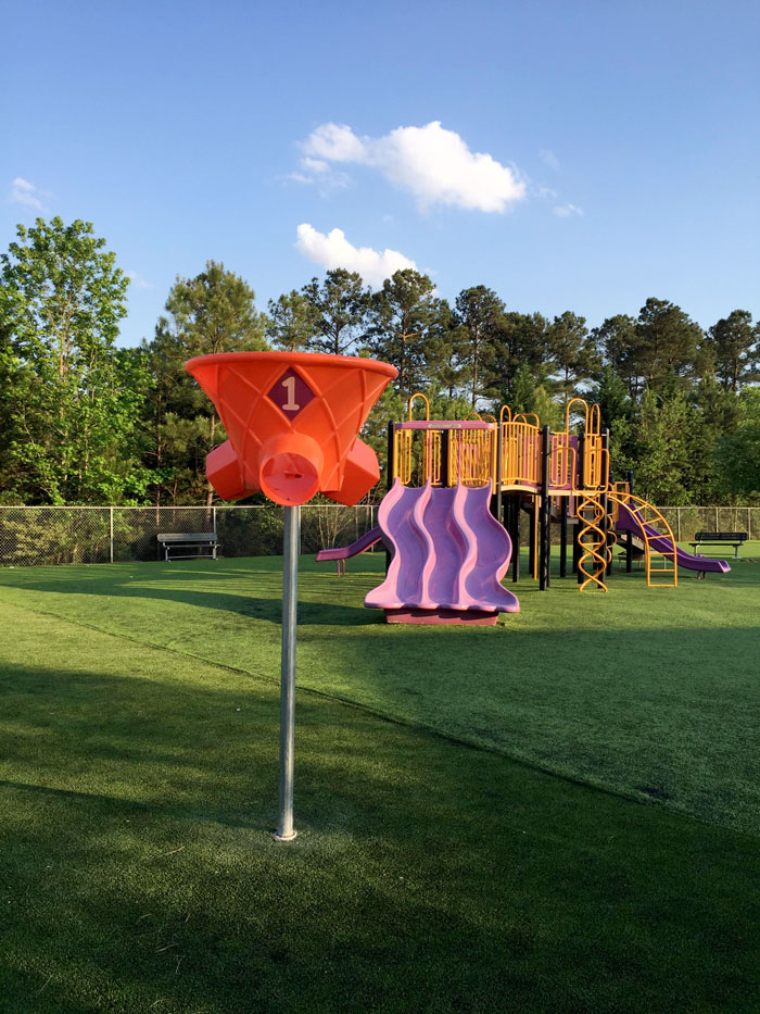 Tripleshoot game on a playground