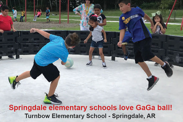 kids playing GaGa ball